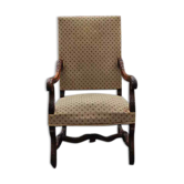 Walnut renaissance style armchair