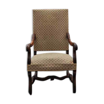 Walnut renaissance style armchair
