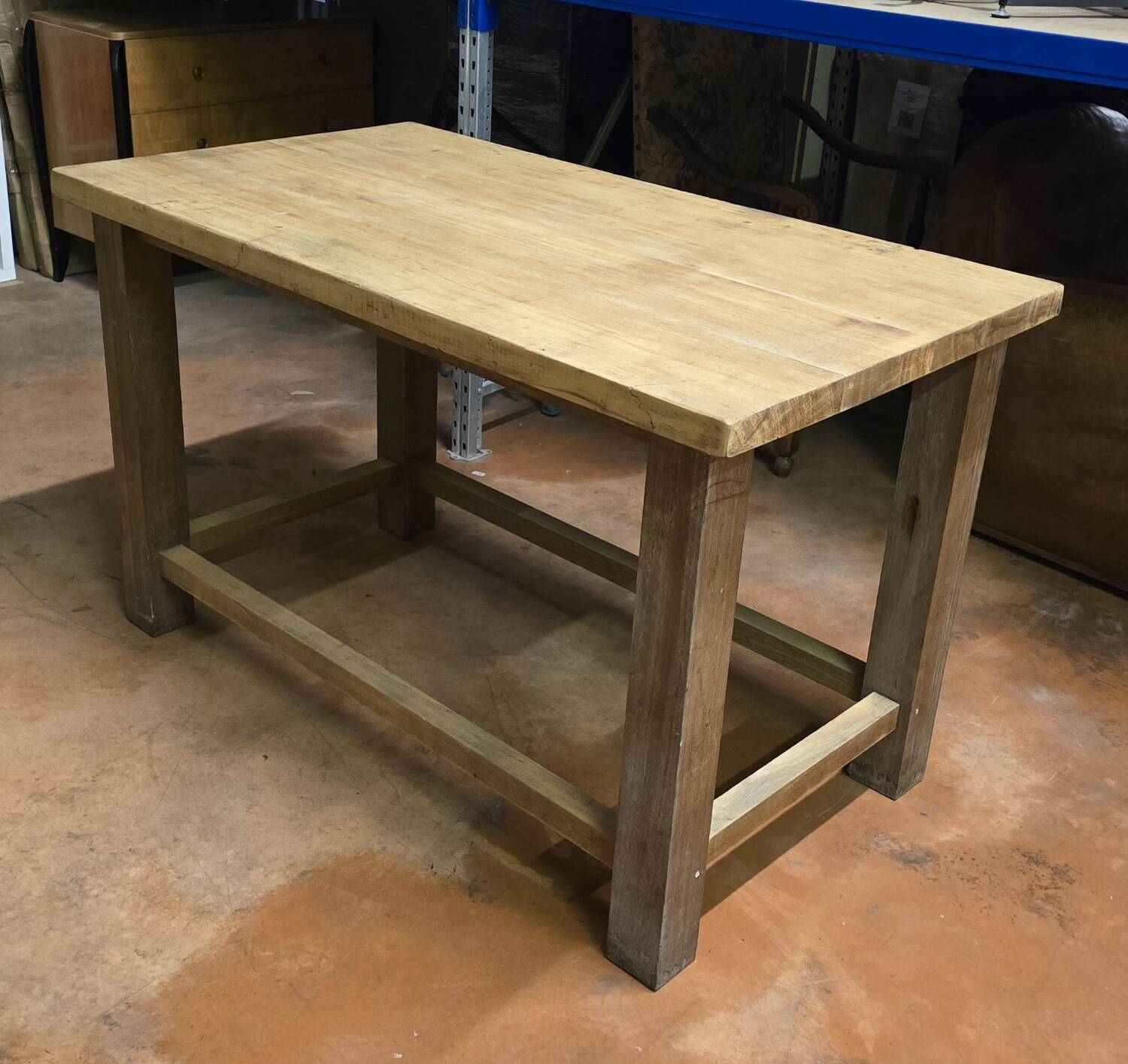 Old farmhouse table made of solid wood - Vintage work table