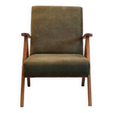 Mid-Century Accent Chair Model B-310 Var in Forest Green Velvet