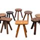 Set of 8 original Milk stools 1950s Holland