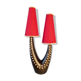 Sandstone bedside lamp with two asymmetrical arms. Soholm. Denmark 1955