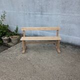 Bench with backrest