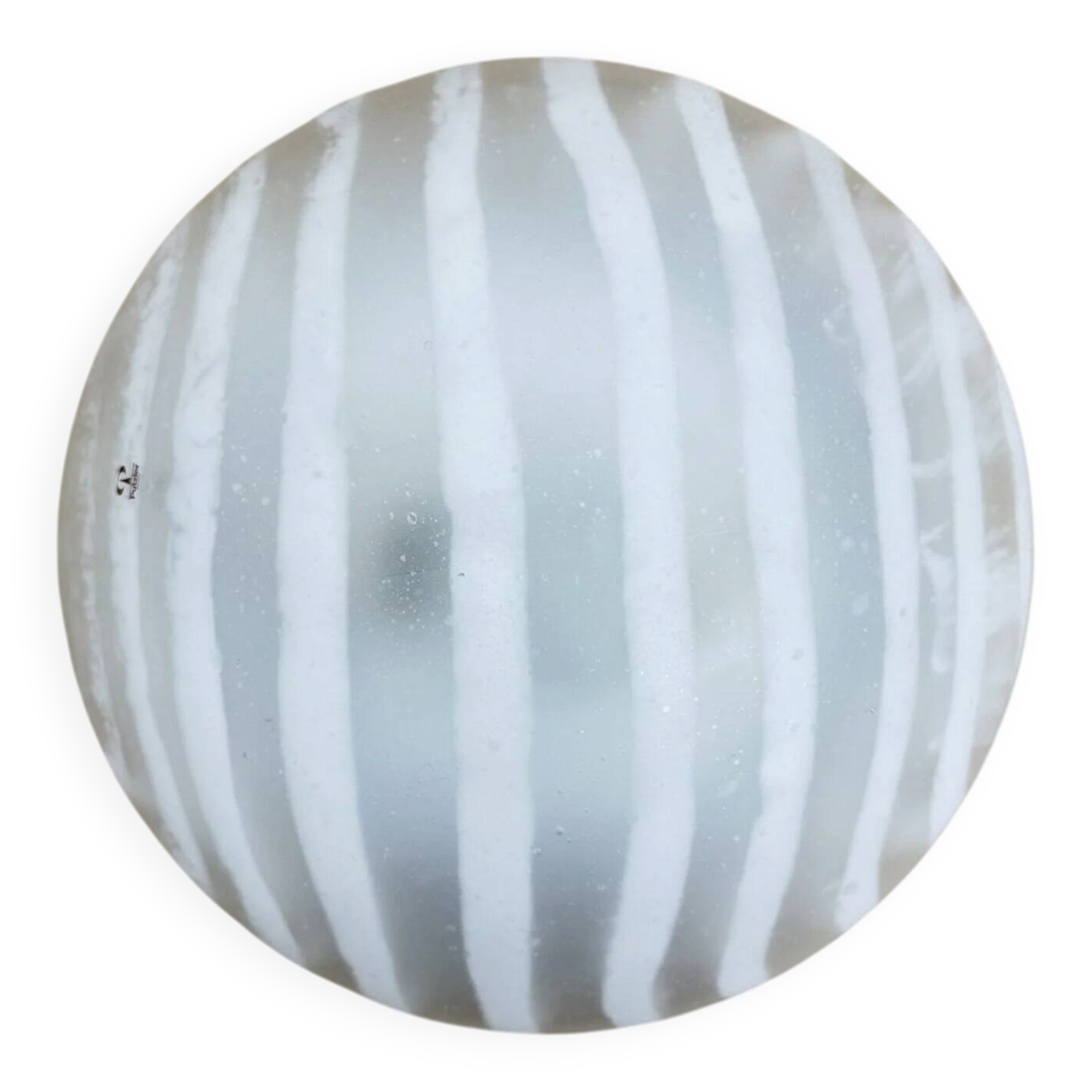 Peil & Putzler glass flush mount / wall lamp 'zebra', 1970s Germany