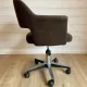 Vintage Mid-Century brown office chair with wheels from the 1970s.
