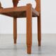 Art Deco Oak Corner Chair with Cut‑Out Backrest and Rush Seat, Belgium, cir