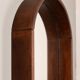 Miroir mural ovale vintage des années 70 en bois design italien