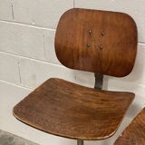 3 chaises ou tabourets bar industrielles