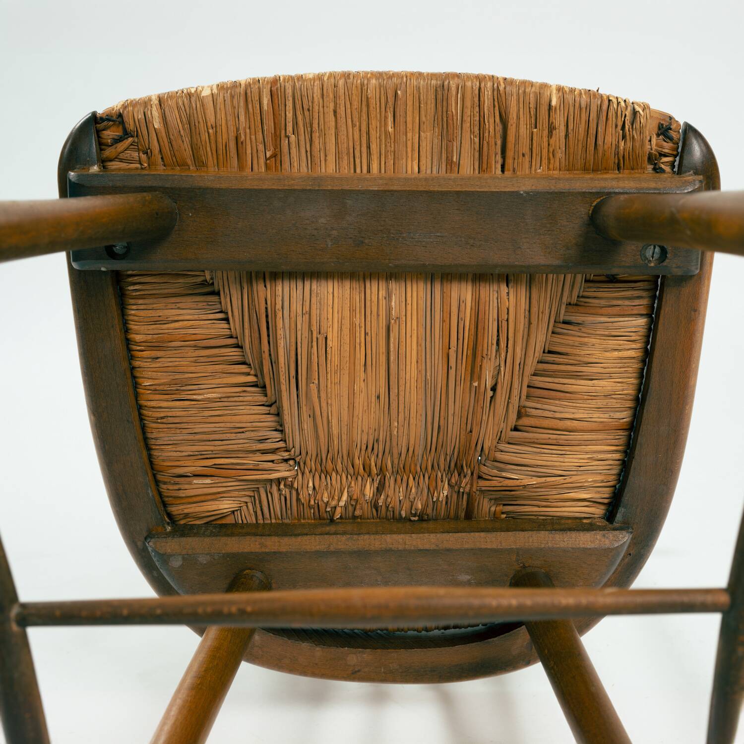 Wsk chair by Arno Lambrecht, 1950s in straw wicker and beech