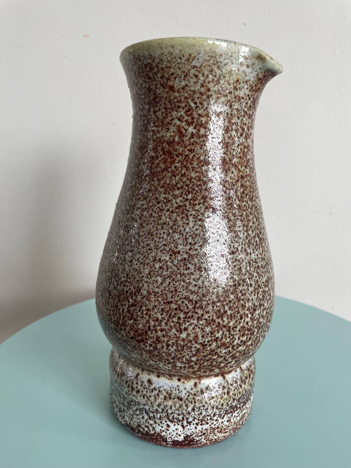 Glazed ceramic pitcher signed Accolay – 1950s
