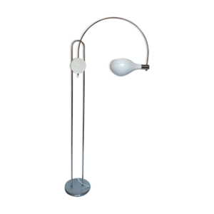 lampadaire blanc chrome - 1960