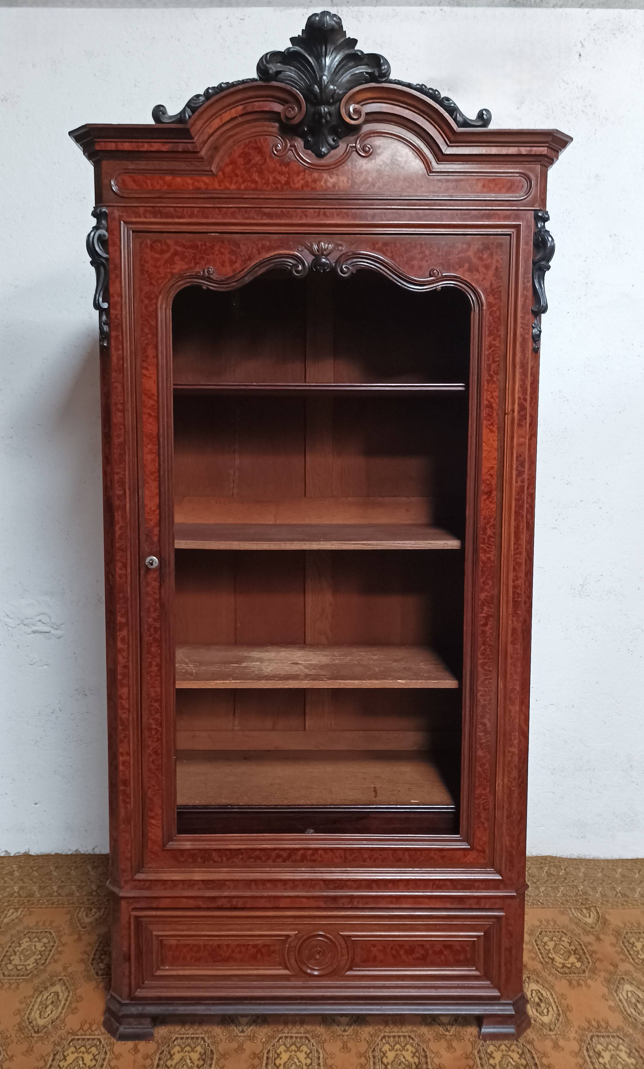 Napoleon III period library in thuja burl
