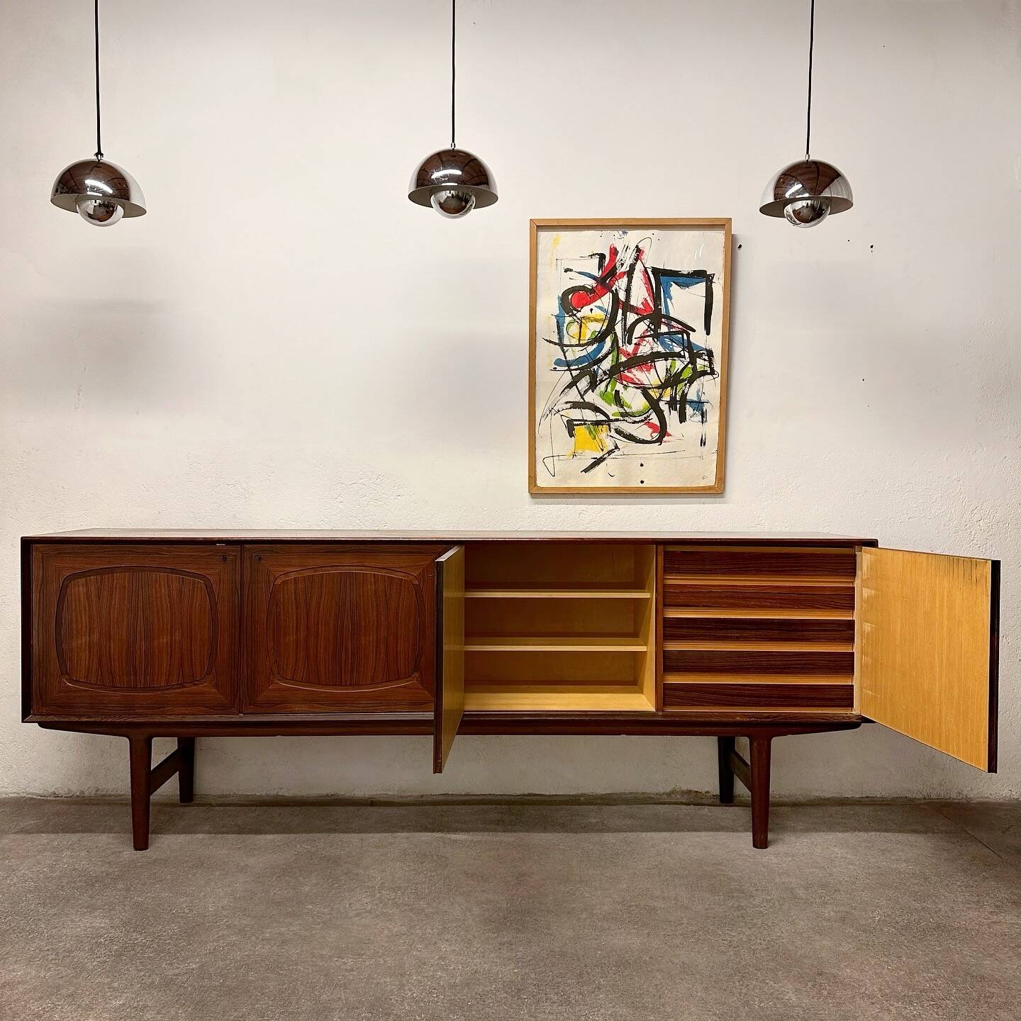Enfilade en Palissandre de Rio par Fredrik A. Kayser, 1960