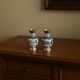 Two small vintage cloisonné enamel vases with Asian floral decoration.