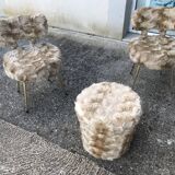 Pair of chairs toupee and his Ottoman
