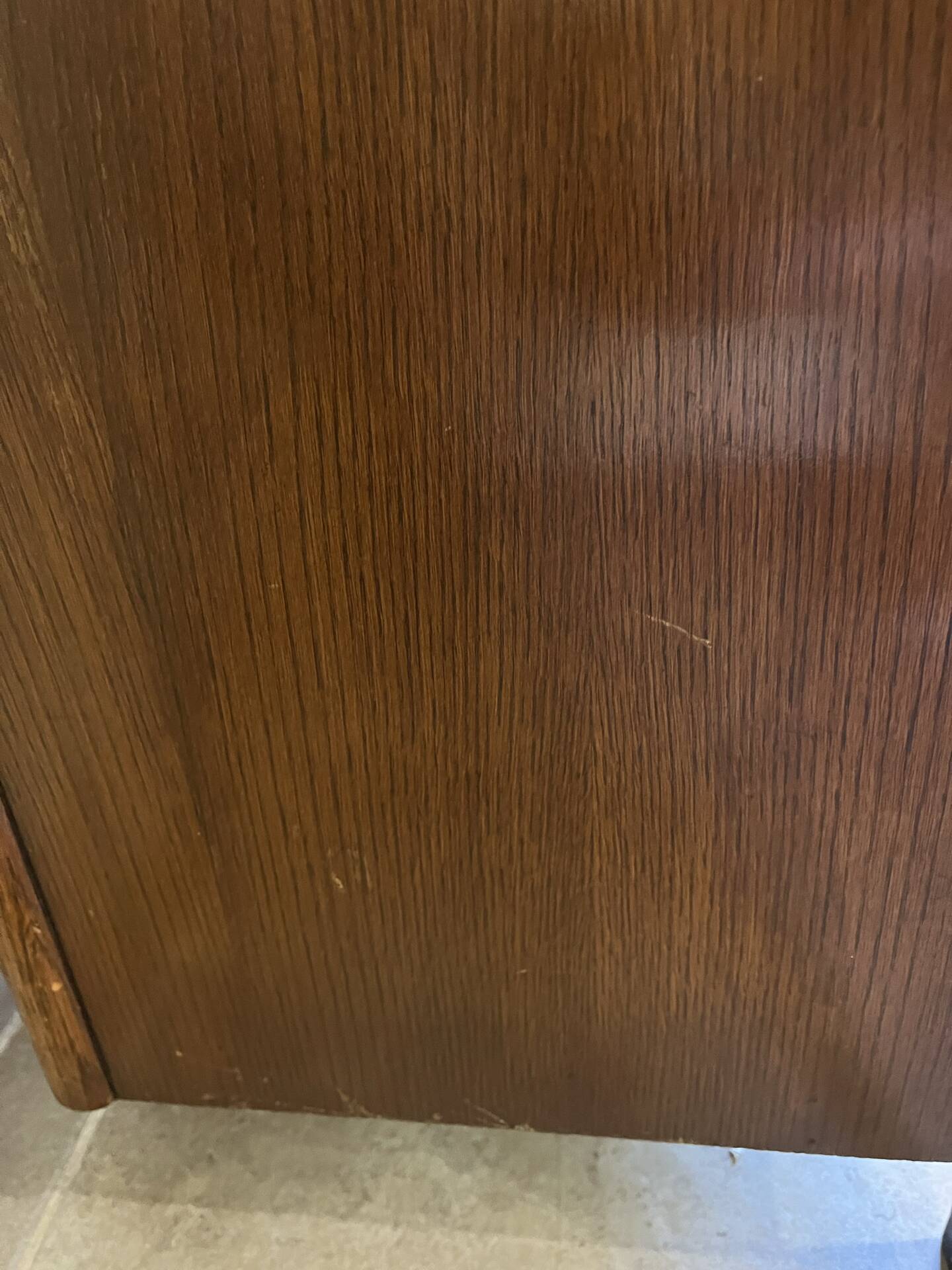 Commode art déco avec miroir biseauté et marbre