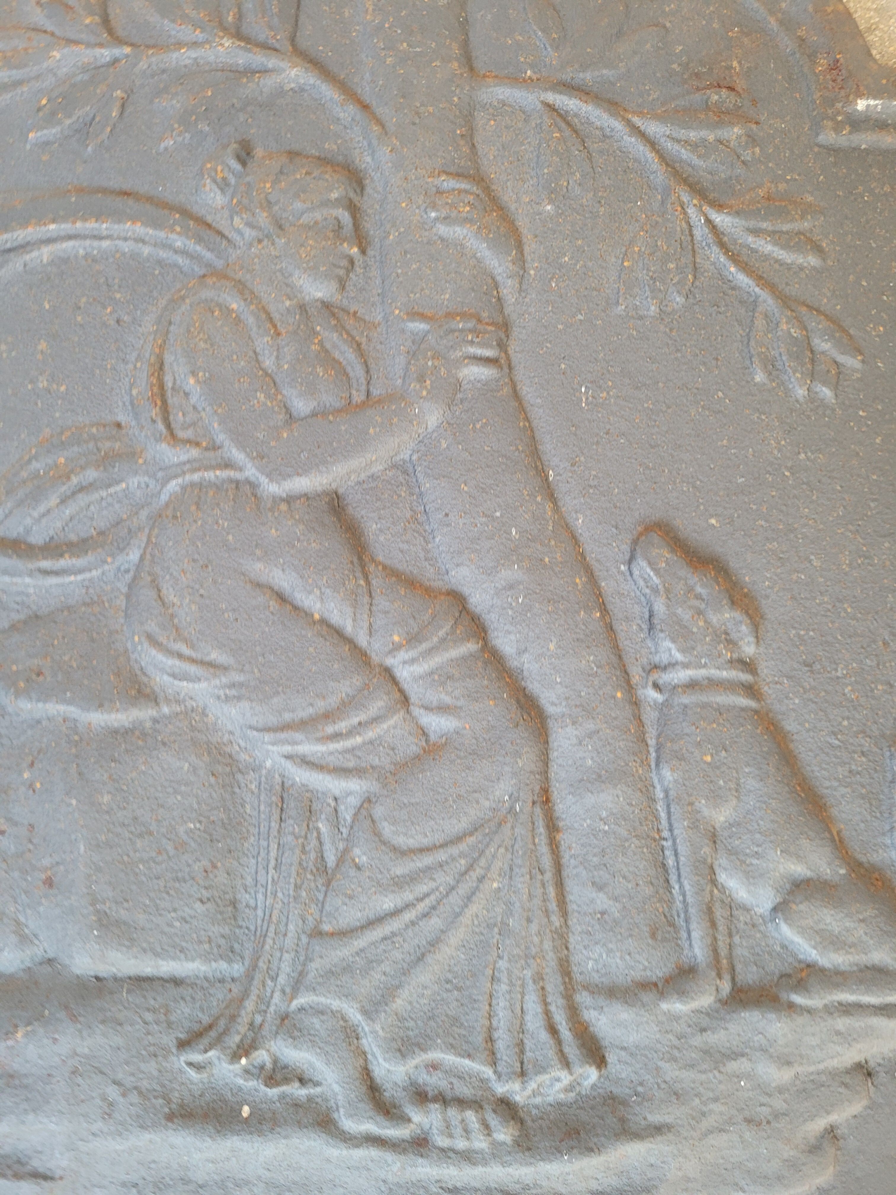 Plaque de cheminée en fonte