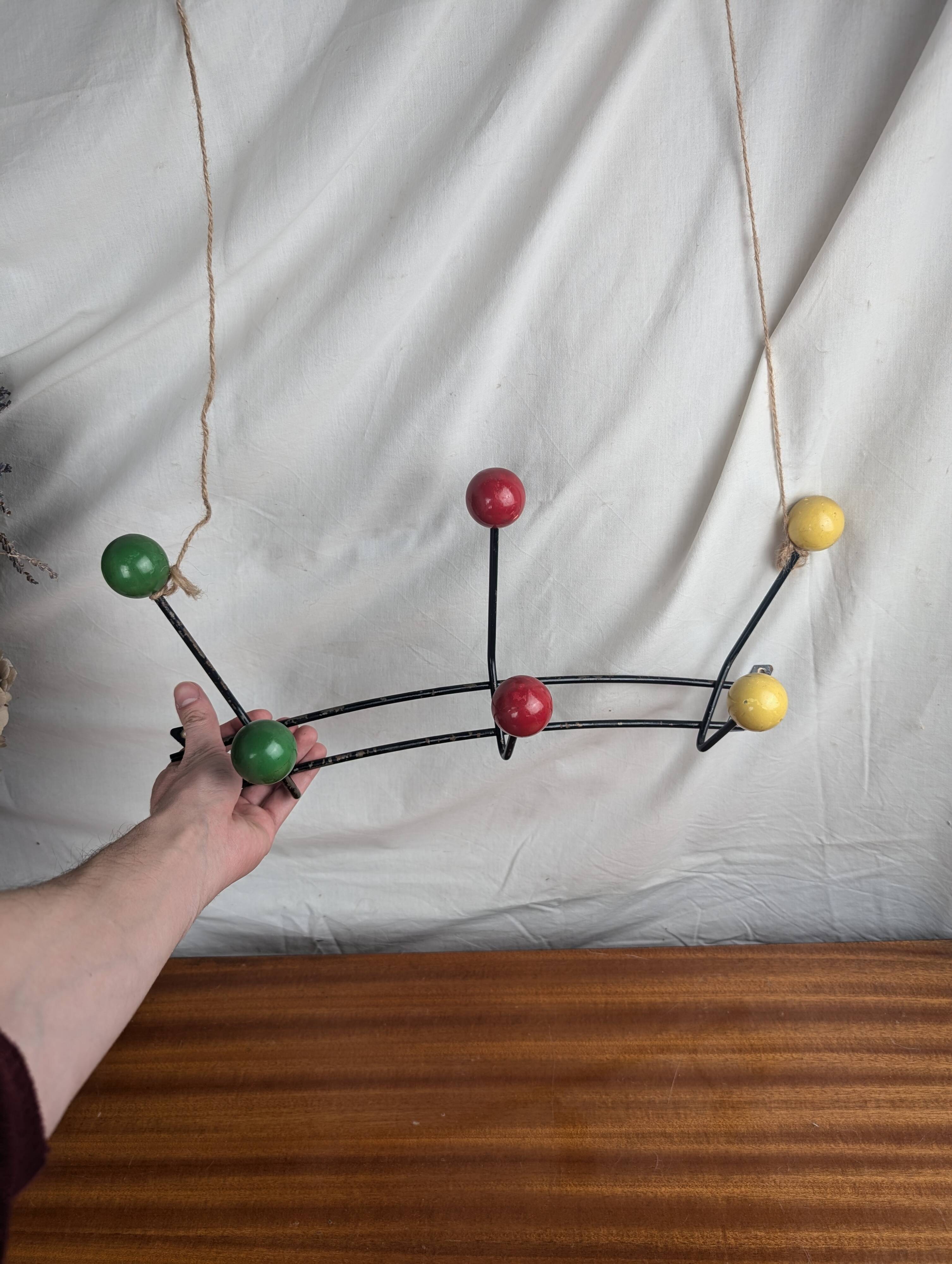 Roger Féraud Wall Coat Rack, Atomic Model, Vintage from the 50s
