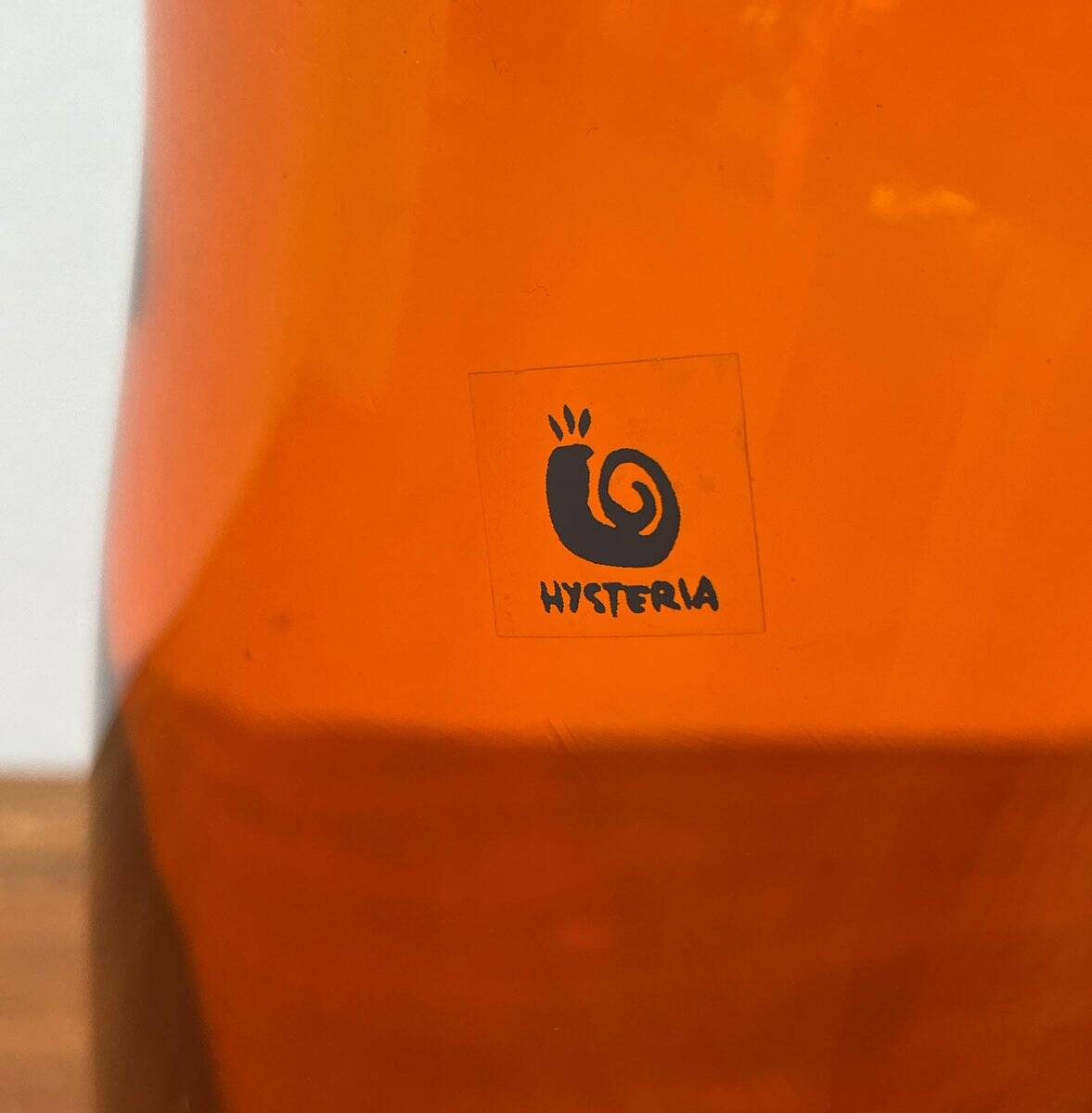 Vintage glass vase by Hysteria, 1980s.