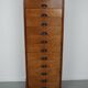 Vintage Dutch Poplar Apothecary / Filing Cabinet, 1950s