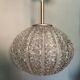 Vintage frosted glass pendant light by Dorian Leuchten