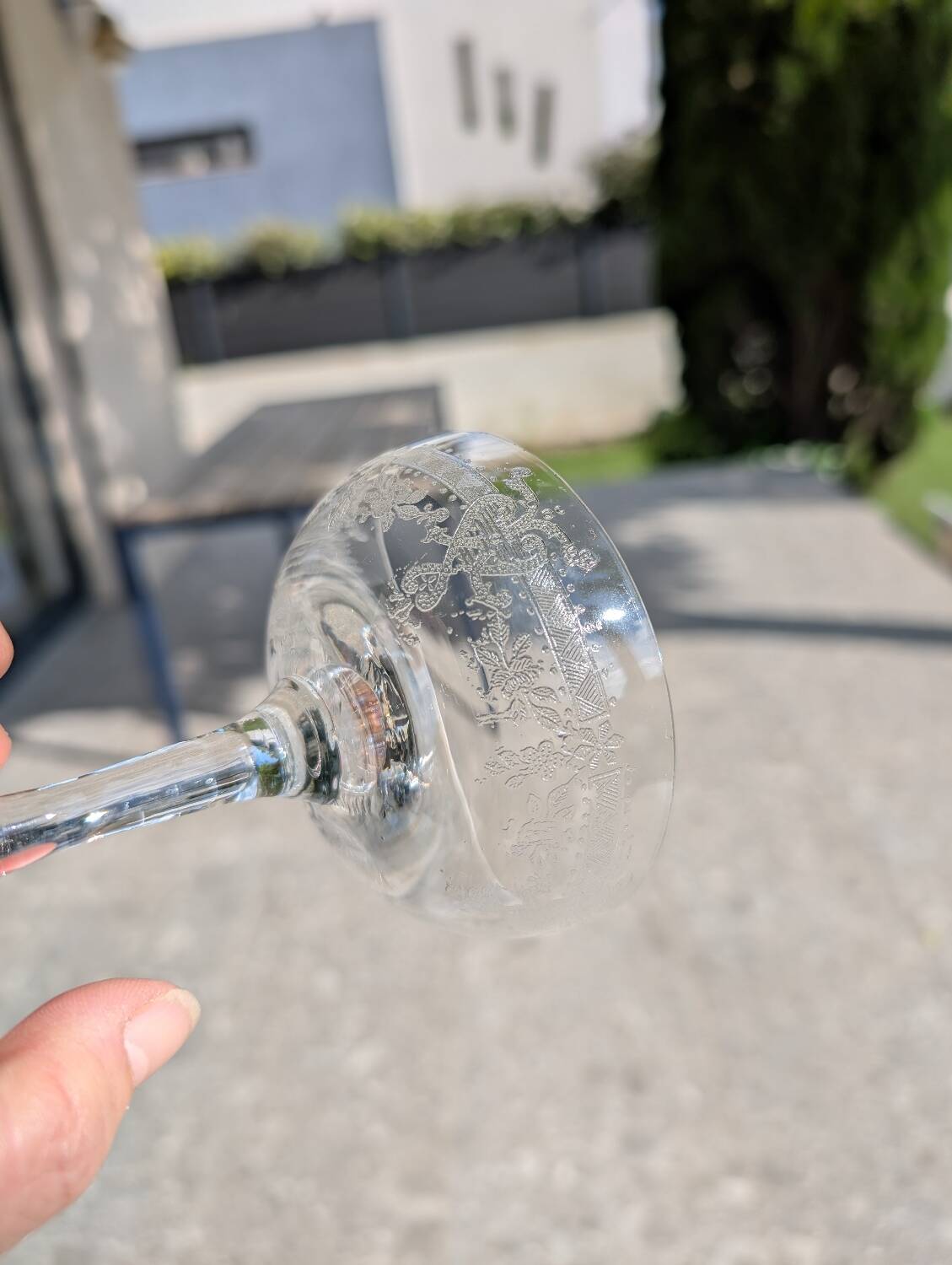 14 antique champagne glasses