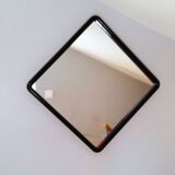 Square black plastic mirror