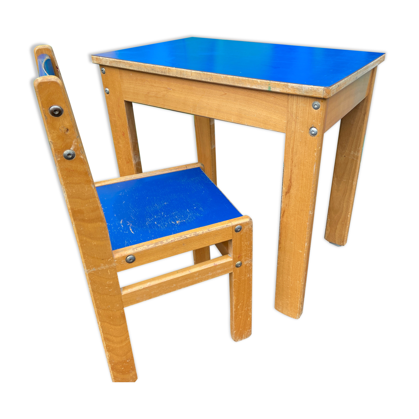 Vintage 1980 desk and child seat