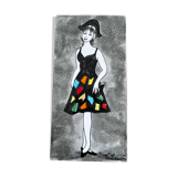 Vallauris decorative earthenware tile