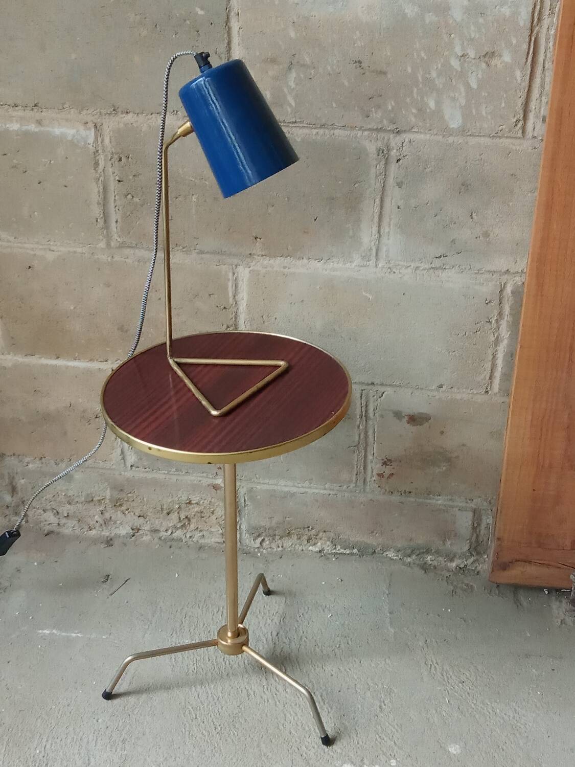 Vintage tripod pedestal table