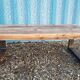 Industrial coffee table with wooden top and metal legs