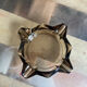 Empty ashtray vintage smoked glass pocket
