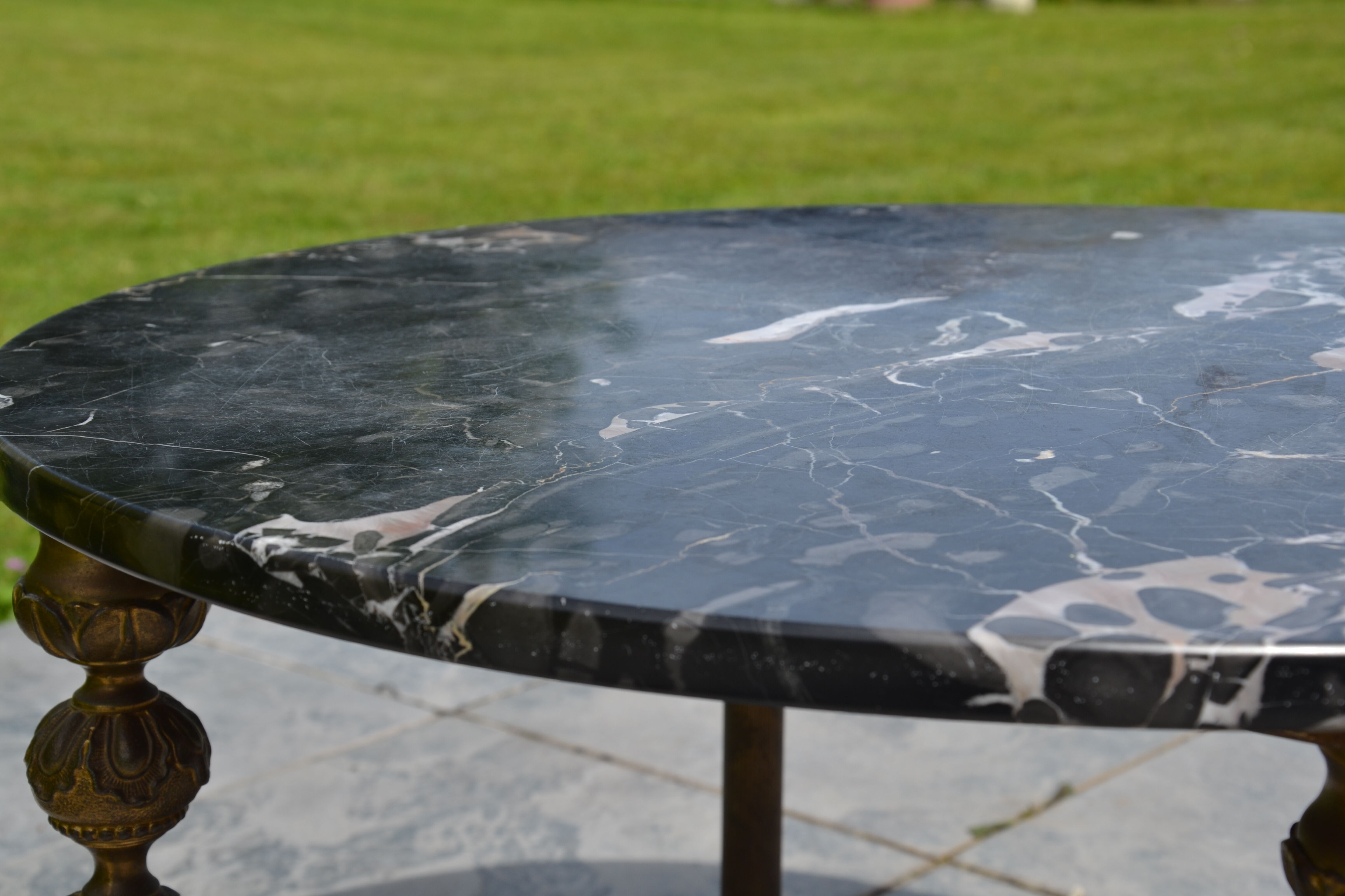 Black marble coffee table