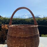 Large round wicker basket