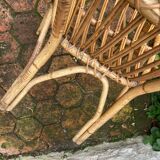 Lot de 10 chaises en rotin vintage