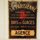 Plaque émaillée de la compagnie d'assurance "La Parisienne"