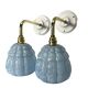 Paire d’appliques murales globes Art Déco