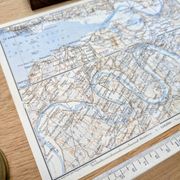 La Seine et son embouchure, carte originale imprimée en 1902
