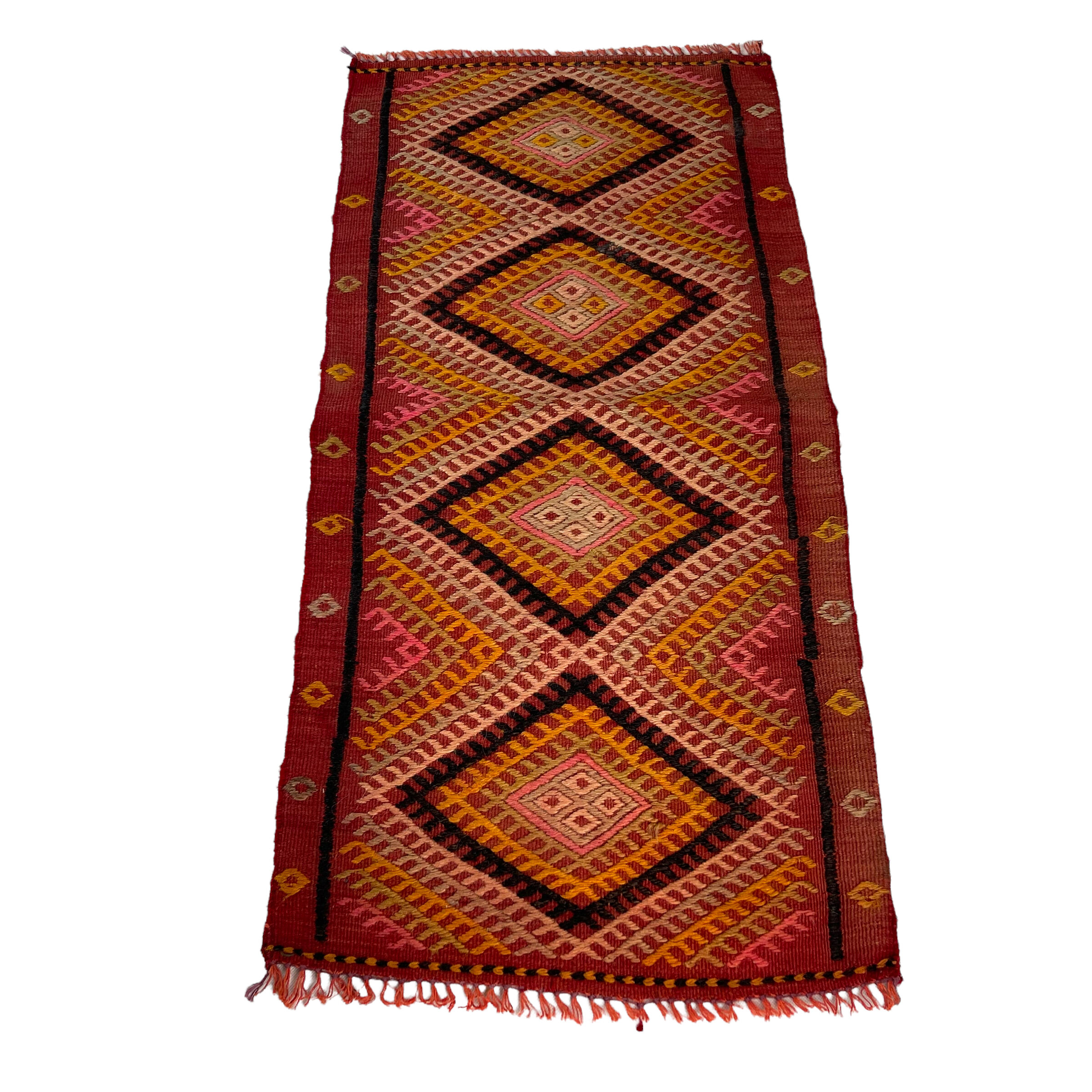Vintage turkish kilim rug , 95 x 46 cm