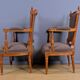 Pair of stained beech armchairs, Louis XVI style – 1950