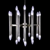 Mid-20th century chrome chandelier, Sciolari distributed by Lightolier