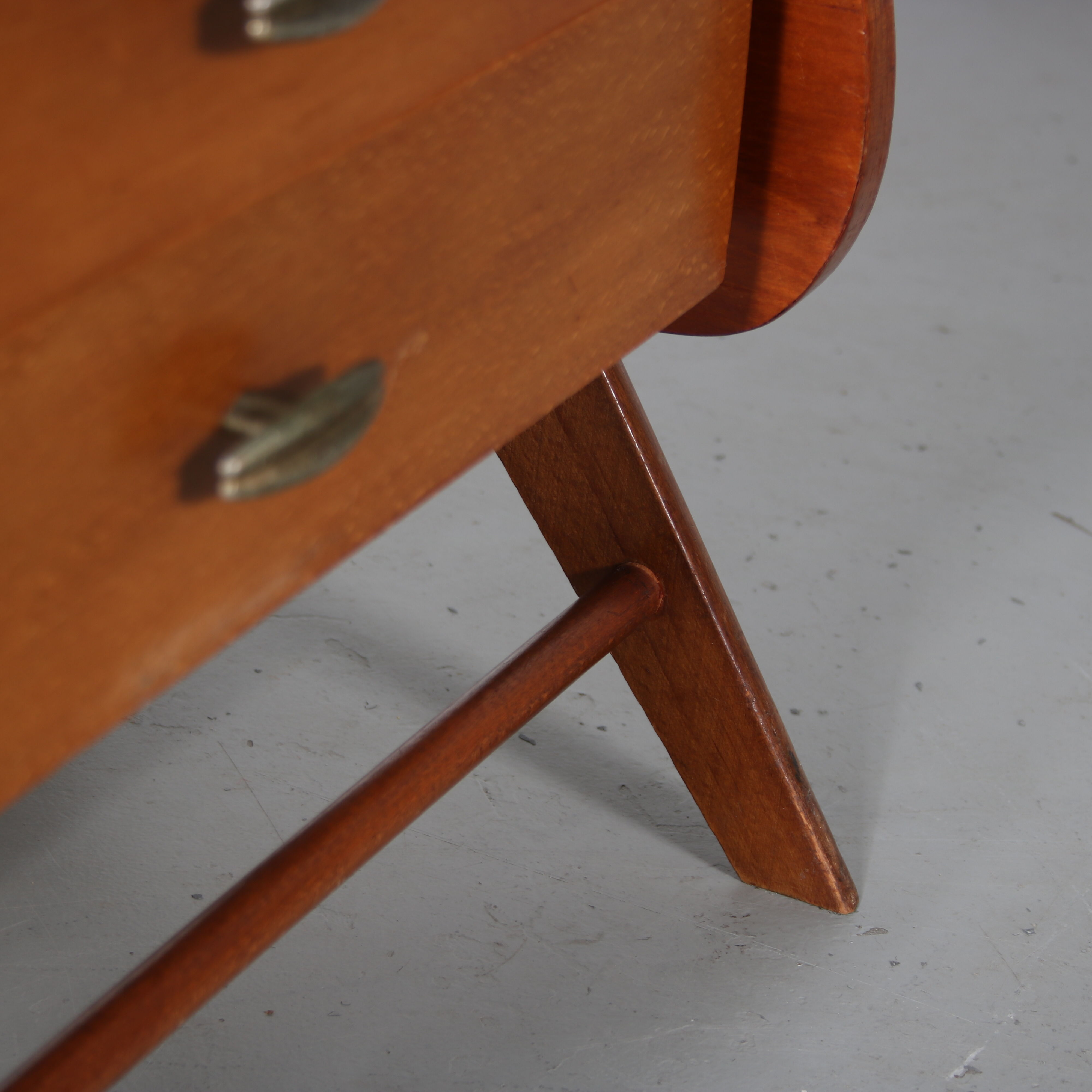 1950s V-Shaped sewing box from The Netherlands
