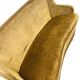 Vintage mustard yellow two-seater sofa with fringe