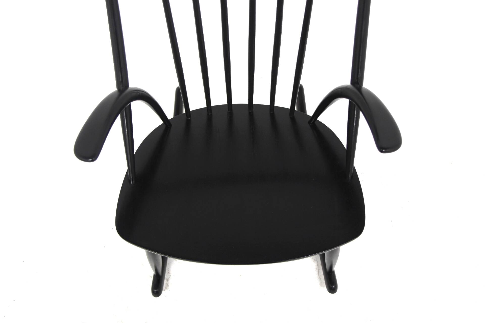 Beech rocking chair, Illum Wikkelsø, N. Eilersen, Denmark, 1960