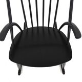 Beech rocking chair, Illum Wikkelsø, N. Eilersen, Denmark, 1960