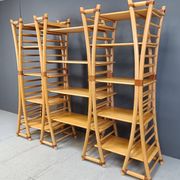 Étagère murale en bambou vintage, années 1970