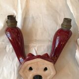 Red ceramic Art Deco wall lamp N2