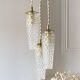 Waterfall pendant light 3 vintage tulips