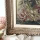Peinture fleurs, huile sur toile encadrée