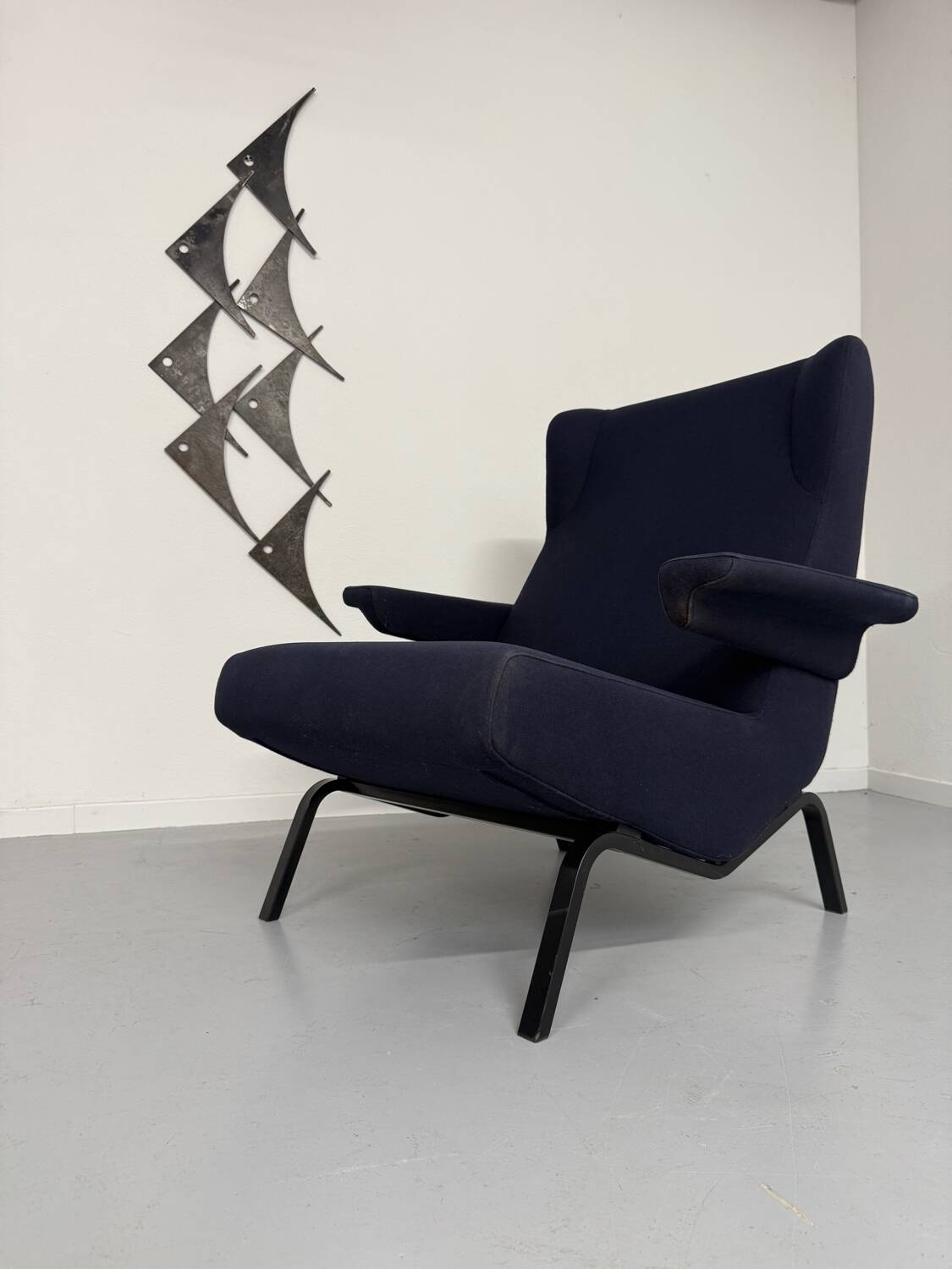 Archi Ligne Roset armchair, Pierre Paulin design, CM 195 HD, vintage blue